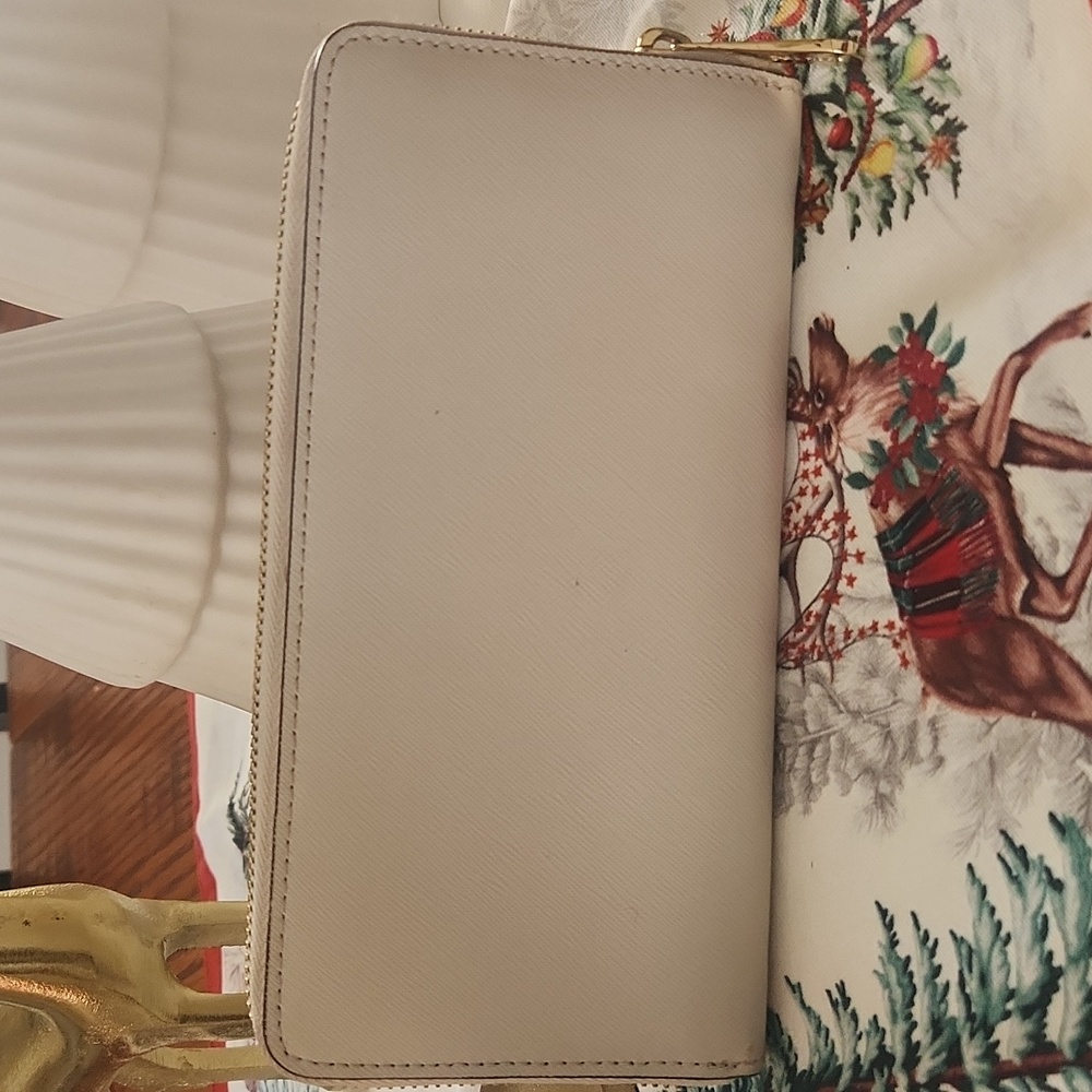 Michael Kors Beige Wallet with Gold Accents - Picture 2 of 3